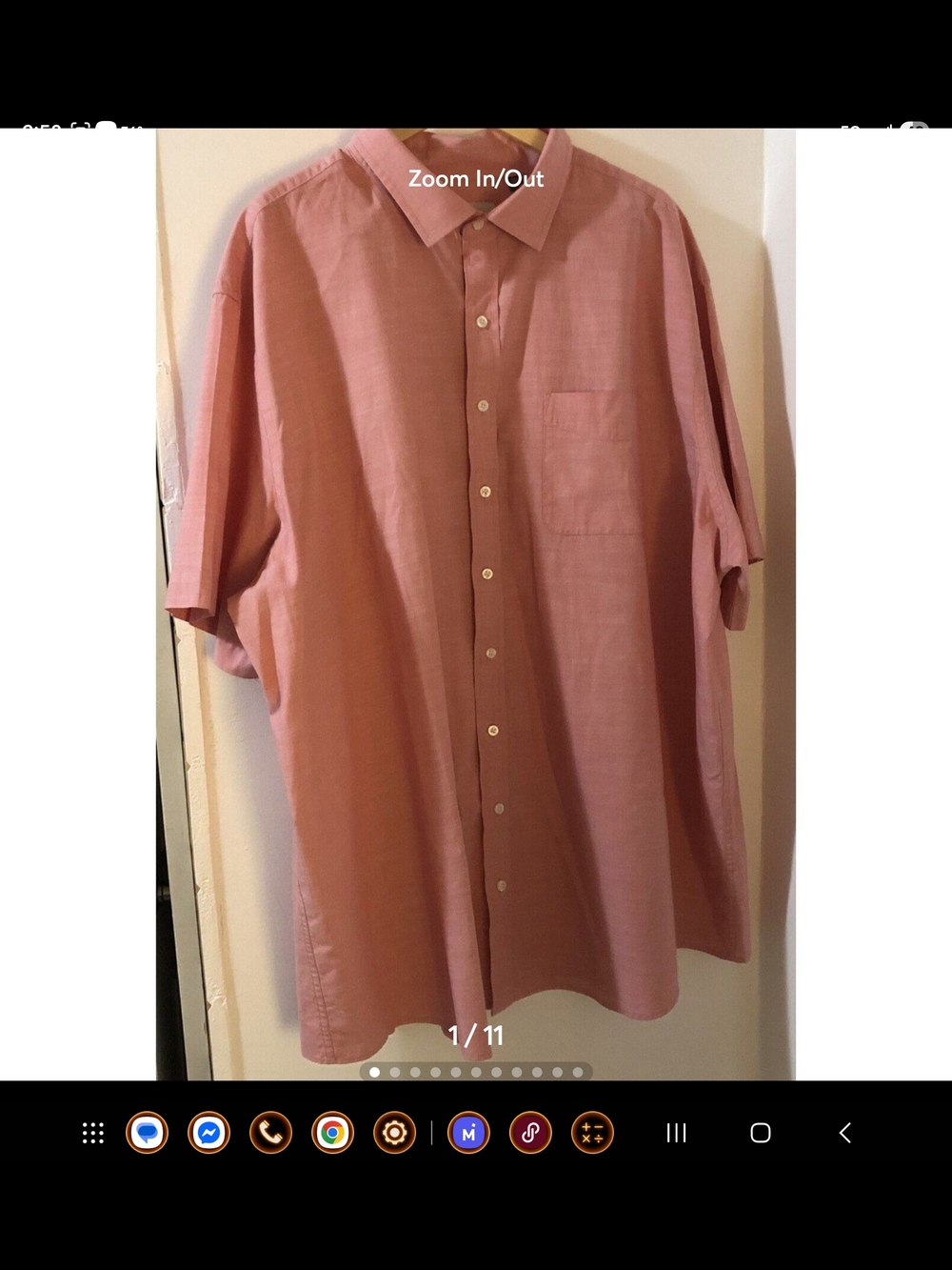 Men's Casual Short-Sleeve Button-Down Shirt in Dusty Rose